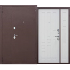 Дверь входная Ferroni ГАРДА 7.5 СМ Медный антик - Белый ясень